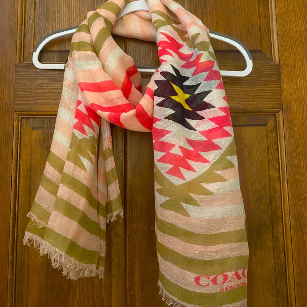 Oversized Coach Tribal Collection Scarf